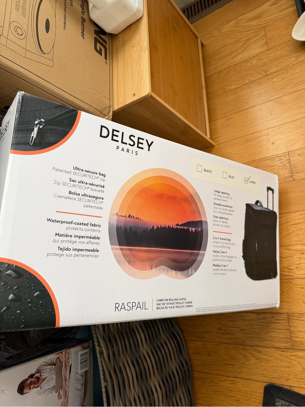 Delsey Raspail Black Carry-On Spinner Bag